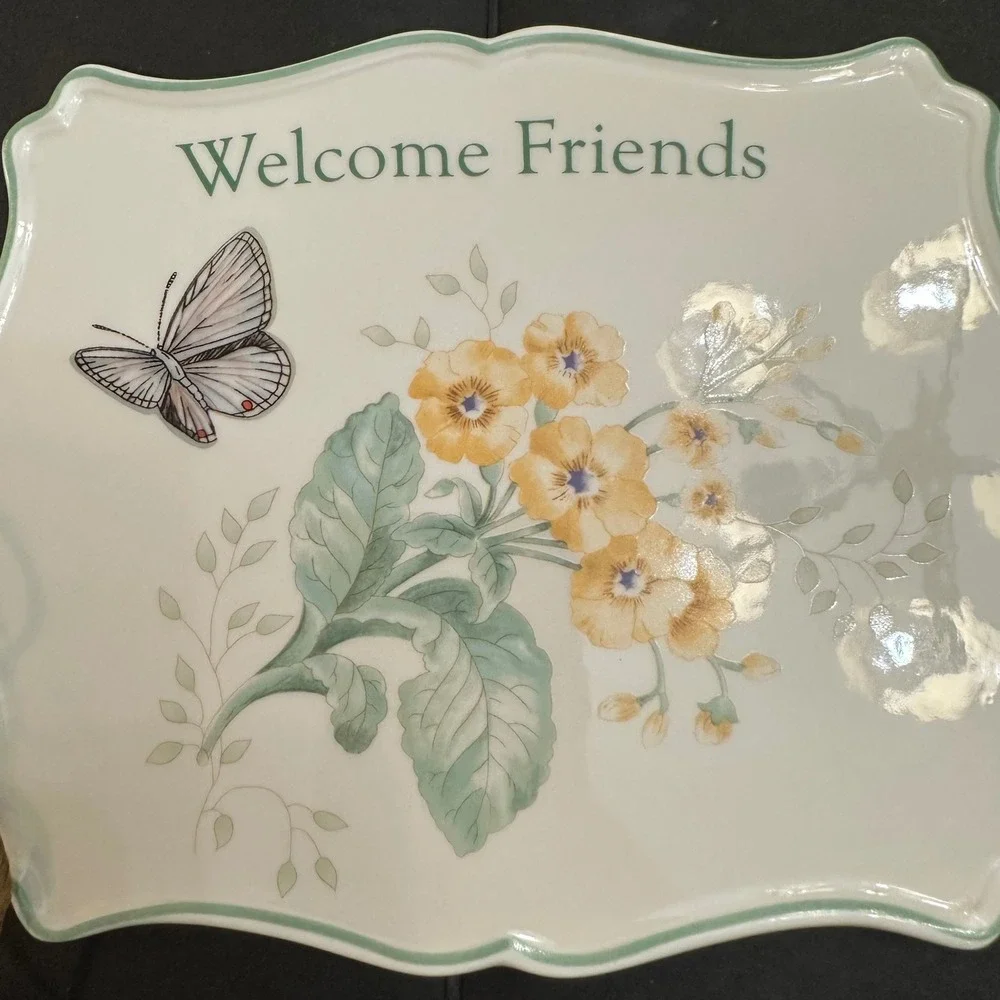 Lenox Butterfly Meadow Welcome Friends  Trivet 7